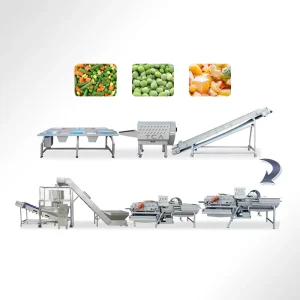 Automatic Lettuce and Vegetable Washing and Cutting Production Line Machine for Carrots Mushrooms