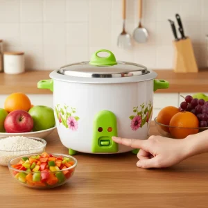 Automatic Mini Electric Rice Cooker 0.6L 350W Drum Shape White Pot Keep Warm Fast Cooking