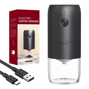 Automatic Mini Portable Type C Rechargeable Burr Electric Coffee Bean Grinder