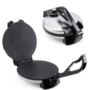 Automatic Non Stick Pancake Crepe Taco Press Chapati Maker Tortilla Roti Maker With Thermostat Knob