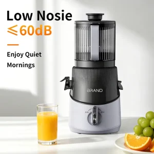 Automatic Pulp Separation Juicer 156mm Feed Chute Slow Juicer High Juice Yield CE RoHS Certified Factory Direct for Home Kitchen