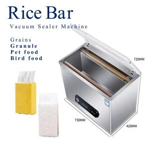 Automatic Rice Brick Film Vacuum Machine 1kg 2kg 5kg Commercial Commodity Food Grade Stainless Steel High Efficiency Sealer