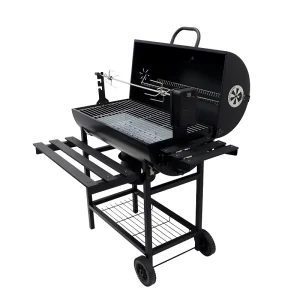 Automatic Roaster Rotisserie Kit Steel Barrel Smoker BBQ Grill Chicken Rotating Charcoal Barbecue Grill Remote Control