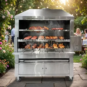 Automatic Rotating Skewers Charcoal BBQ Machine with Electric Motor