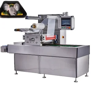 Automatic Skin Pack Machine Tray Vacuum Sealing for Sausage Packaging Food Tray Sealer