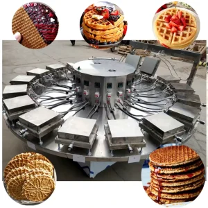 Automatic Small Belgian Waffle Makers Making Machine Netherlands Stroopwafle Machine Waffle Maker Machine