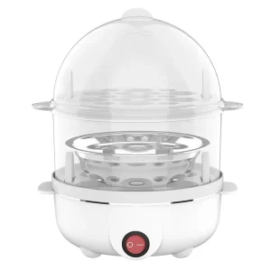 Automatic Small Household Egg Boiler Multi Function Steamer Power Off Feature Plastic Housing for Custard Breakfast