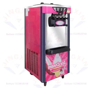 Automatic Soft Serve Ice Cream Maker Machine Home Use Three Flavors Yogurt Milk Chocolate Water Economical Type