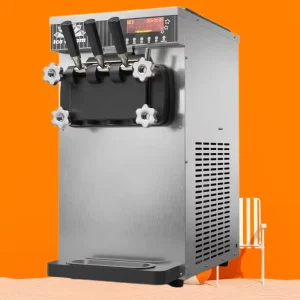 Automatic Stainless Steel Commercial Ice Cream Machine for Restaurant Use Fruit Milk Tea 1300W Desktop Model