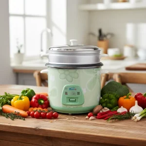 Automatic Stainless Steel Electric Rice Cooker with Non Stick Inner Pot Underpan Heating 2.1 3.0L Capacity Portable Eco Friendly