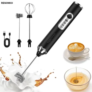 Automatic USB Stainless Steel Handheld Milk Frother Machine Coffee Mixer Electric Matcha Whisk Foam Maker Egg Whisk M005