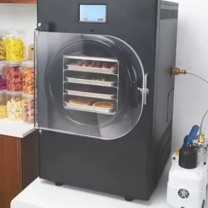 Automatic Vacuum Freeze Dryer 4 Trays Food Grade Lyophilizer with Real Time Monitoring and Cold Trap for Home Use