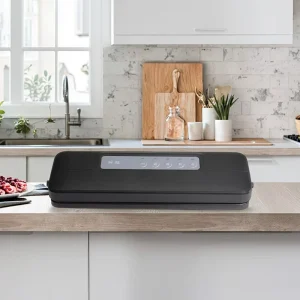 Automatic Vacuum Sealer Machine 100W 60kPa Food Sealer with Built in Cutter Dry & Moist Modes for Freshness Preservation