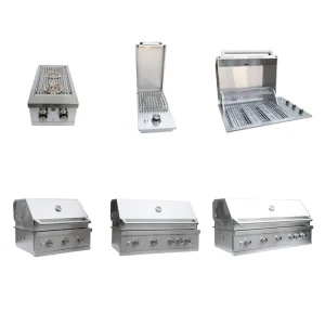 BBQ Gas Grill Professional Outdoor Baking Oven Barbecue BBQ Gas Grill With LED and Rotisserie