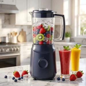 BPA Free Commercial Juice Blender Variable Speed for Smoothies Household Electric Food Mixer Featuring Plastic Mixing Bowl