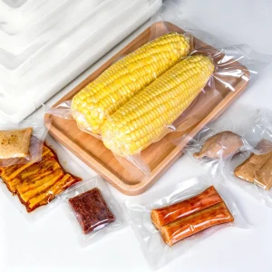 BPA Free High Barrier PET PE Vacuum Sealer Bags Puncture Resistant Clear Pouches for Meat Seafood Preservation