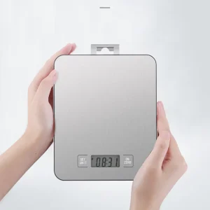 BSCI Electric Digital Kitchen Food Weight Scale 15kg Timer Function Stainless Steel Platform Factory Price