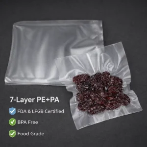 BSCI Factory PA NY Moisture Proof Vacuum Sealer Bag Boil Safe Sous Vide Three Sided Seal Bag Microwaveable Steak Storage Bag