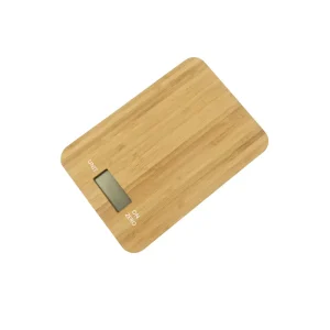 BSCI Natural Bamboo 10Kg Cooking Electronic Digital Food Weighing Kitchen Scale Factory Price Laser logo