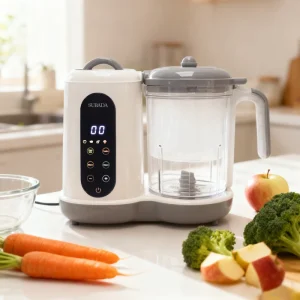 Baby Food Grade Electric Steamer and Blender with Heat Milk Warmer Functions Baby Food Processor