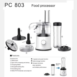 Baby Food Processor 400W BPA Free High Efficiency Electric with Slicing Chopping Grinding Functions Household Use