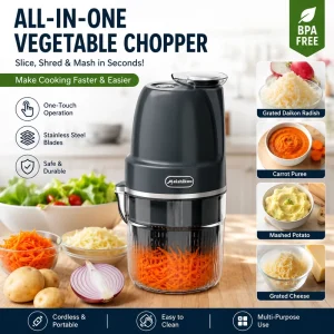 Baby Food Puree Maker Food Masher Grinder Electric Mini Slicer Shredder BPA Free for Potato and Vegetable