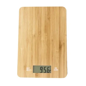 Bamboo Digital Kitchen 22Ib 10Kg Weight Food Kitchen Electric Weighing Scales Nature Bamboo Color Box