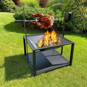 Barbecue Grill Outdoor Gas Electric Bbq Spit Roaster Rotisserie for Camping Outside Party