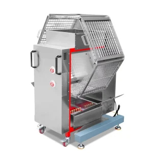 Barbecue Restaurant Charcoal Chicken Rotisserie Machine Truck 220V Flame Grill Broiler
