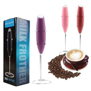 Battery Powered Coffee Milk Drink Electric Whisk Mixer Tip Frother