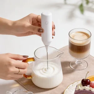 Battery Powered Handheld Electric Milk Frother Coffee Foam Maker with 304 Stainless Steel for Household Use