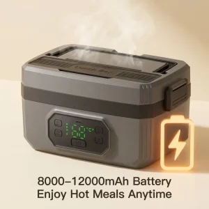 Battery Powered Lunch Box 12000mAh Wireless Electric Food Heater 304 Stainless Steel Ready Stock