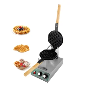 Belgian Thick Waffle Maker with Temperature Control Non Stick Coating Electric Heating 1000 1500W 1 Large Waffle Per Batch