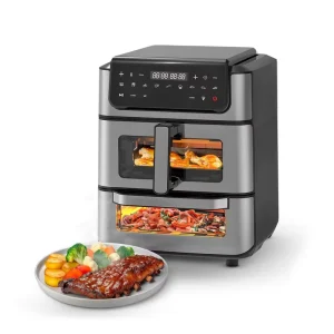 Big Capacity 13.2L Digital Electric Air Fryer Oven with SYNC Function Oil Free Multi Function Air Fryer and Pizza Oven 2 in 1