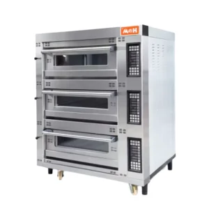 Big Commercial 3 Deck 6 Tray Automatic Digital Stainless Steel Portable 380V Electric Oven Bread Cake Baking Flour Wheat