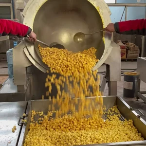 Big Industrial Automatic High Efficiency Electric Induction Stainless Steel Caramel Pop Corn Machine