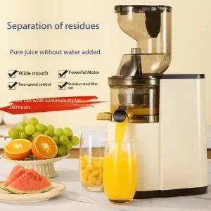 Big Mouth Cold Press Commercial Orange Fruit Machine Electric Household Vegetable Juice Multifunctional Slow Juicer