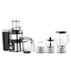 Big Mouth Electric Centrifugal Stainless Steel Fruit Juicer Extractor 800W 1L Capacity Self Cleaning Automatic Pulp