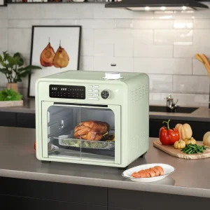 Big Volume Convection Oven Horno Freidora De Aire French Doors Digital Countertop Air Fryer Oven Combo With Visible Window