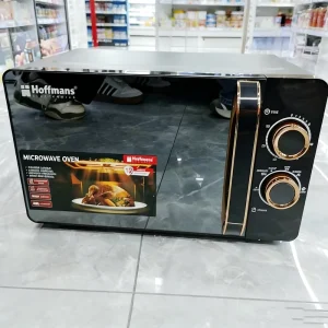 Black 20L Microwave Oven 700W Mirror Panel Minimalist Kitchen Countertop Microwave with Multiple Power Levels