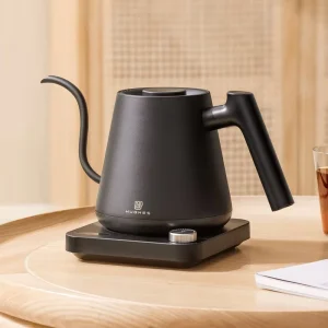 Black Accurate Temperature Control Travel Electric Kettle Portable 600ML Electric Kettle Goose Neck for Tea Coffee
