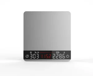 Black Digital Kitchen Scale USB Electric 0.1G Electronic Weighting Includes Timer Hot Coffee Drip Scales ABS