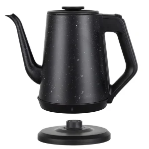 Black Long 304 Stainless Steel Electric Kettle Ergonomic Handle Design Electric Smart Power Off