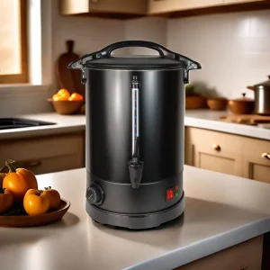 Black Stainless Steel Hot Water Urn Double Wall Milk Boiler Water Boiler for Household Hotel