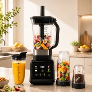 Blender 3 in 1 Commercial Dry Material Blender Milkshake Blender Fruit Juicer and Smoothie Maker