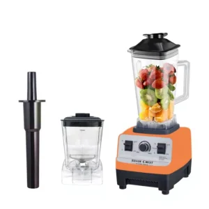 Blender 5500W Large Power 2 in 1 Smoothies Maker Commercial Blender with Grinder Cup Double Cup Blender