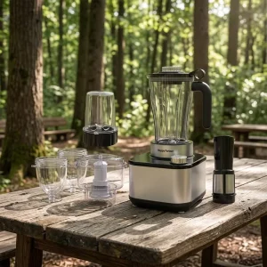 Blender 6 in 1 6 Blades 600W 3 Speeds Portable Plastic Container