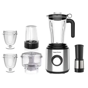 Blender Food Processor with 6 Blades Plastic Container for Hotel and Household Use