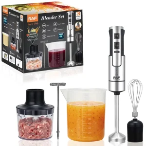 Blender Set 5 in 1 400W Multi Function Hand Blender Set Adjustable Speed Kitchen Food Processor