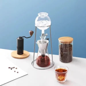 Borosilicate Glass Cold Brew Coffee Maker Set with Drip Style Filter and Pour Over Coffee Pot